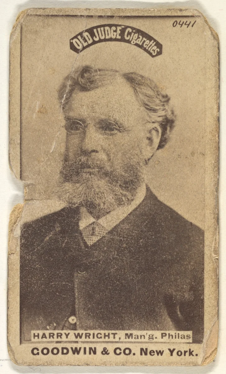 William Henry "Harry" Wright, Manager, Philadelphia, from the Old Judge series (N172) for Old Judge Cigarettes by Goodwin & Company, photograph, 1887-1890