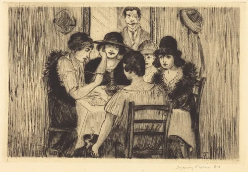 A Luncheon Party by Sydney Vacher, print, 1920-1922