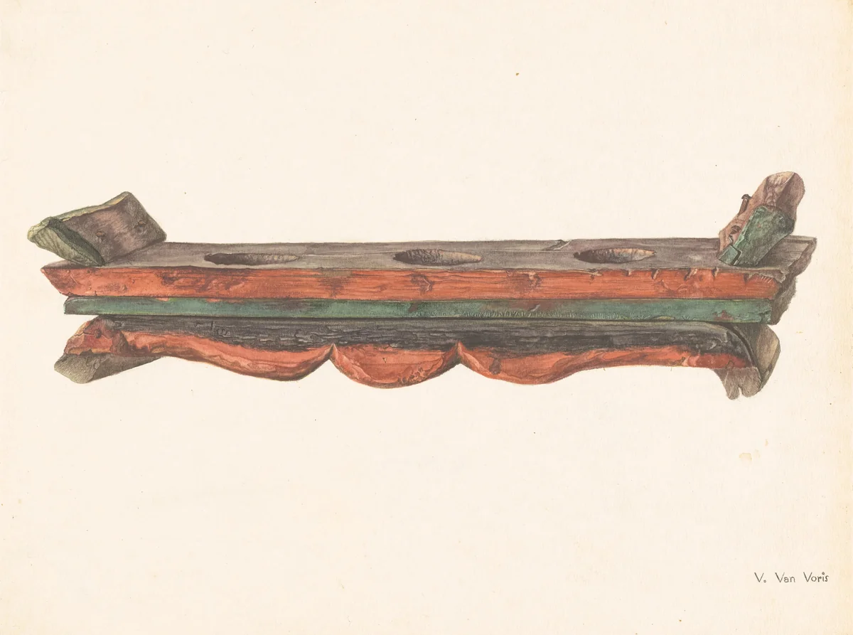 Chinese Altar Tray by Vera Van Voris, index of american design, 1939