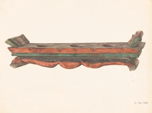 Chinese Altar Tray by Vera Van Voris, index of american design, 1939