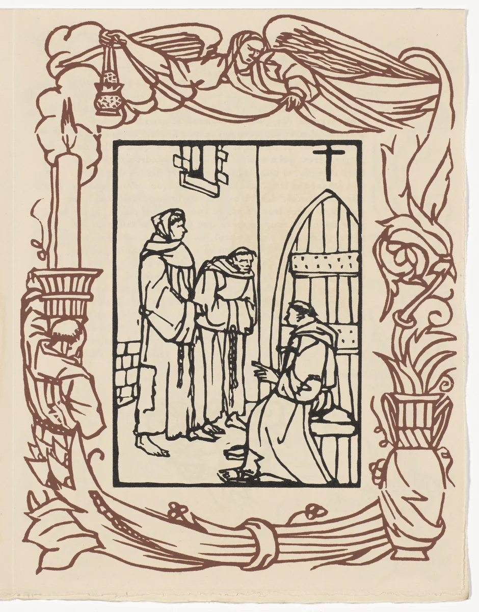 Plate (page 253) from Les Petites Fleurs de St. François (The Little Flowers of St. Francis) by Émile Bernard, illustrated book, 1928