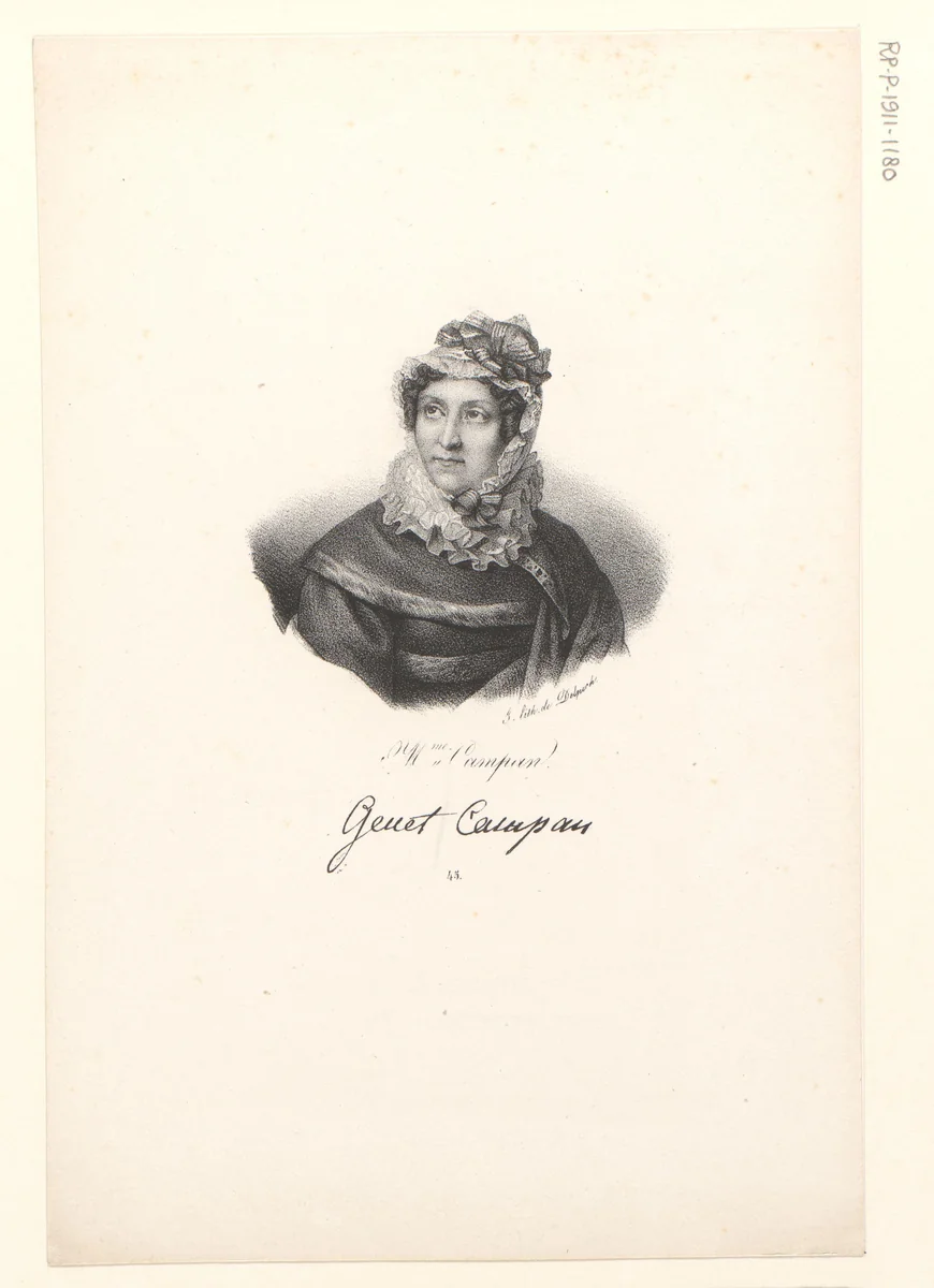Portret van Jeanne-Louise-Henriette Campan by anonymous, print, 1818-1842