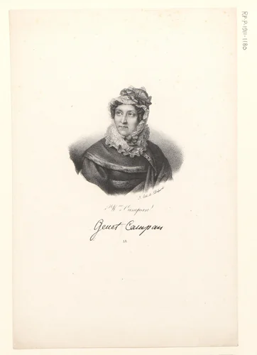 Portret van Jeanne-Louise-Henriette Campan by anonymous, print, 1818-1842