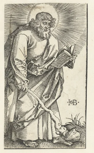 Judas Taddeüs met knots by Unknown, print, 1519