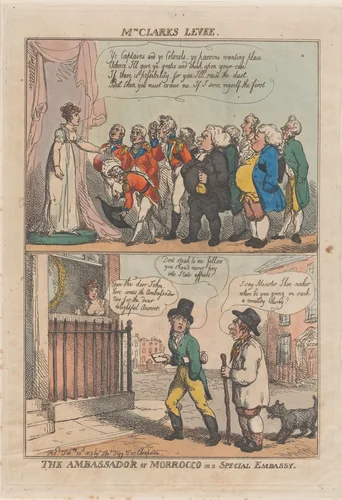 The Ambassador of Morrocco on a Special Embassy by Thomas Rowlandson, print, 1809