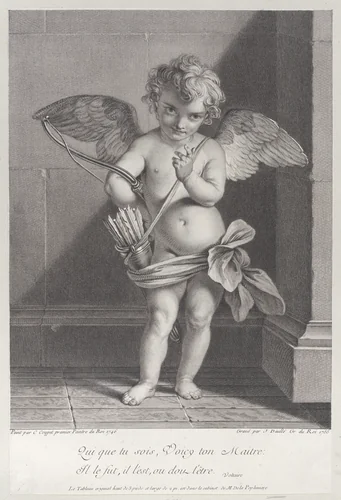 Cupid by Jean Daullé, print, 1755