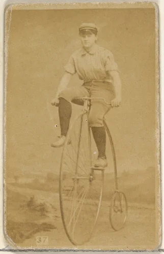 Card 37, from the Girl Cyclists series (N49) for Virginia Brights Cigarettes by Allen & Ginter, photograph, 1887