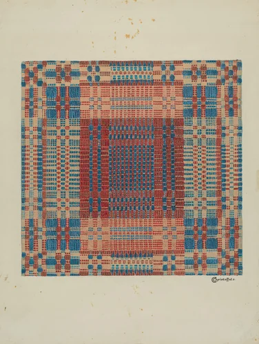 Coverlet by Cornelius Christoffels, index of american design, 1936