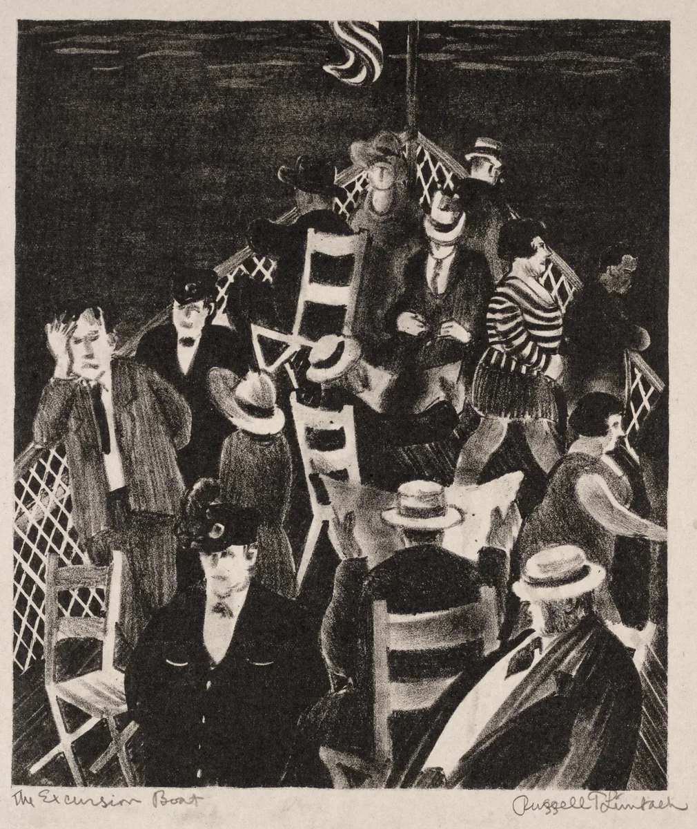 The Excursion Boat by Russell T Limbach, print, 1923-1933