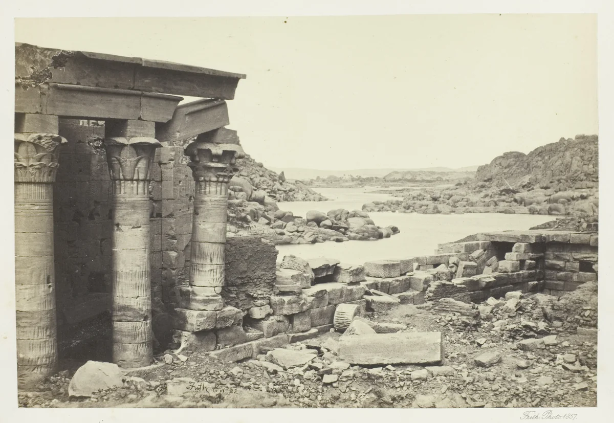 View from Philae, Looking North by Francis Frith, photograph, 1857