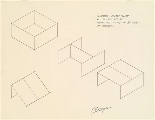 Steel Plate Suite by Robert Morris, drawing, 1969