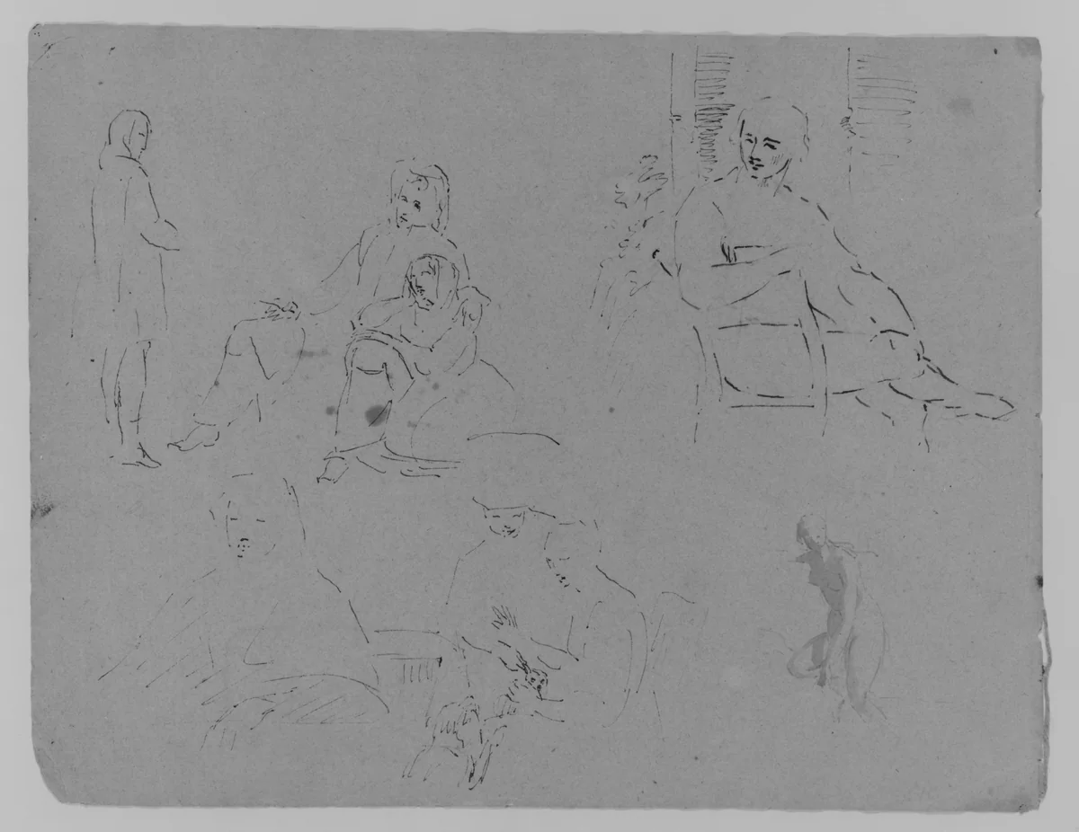 (From Sketchbook) by Thomas Sully, artwork, 1810-1820