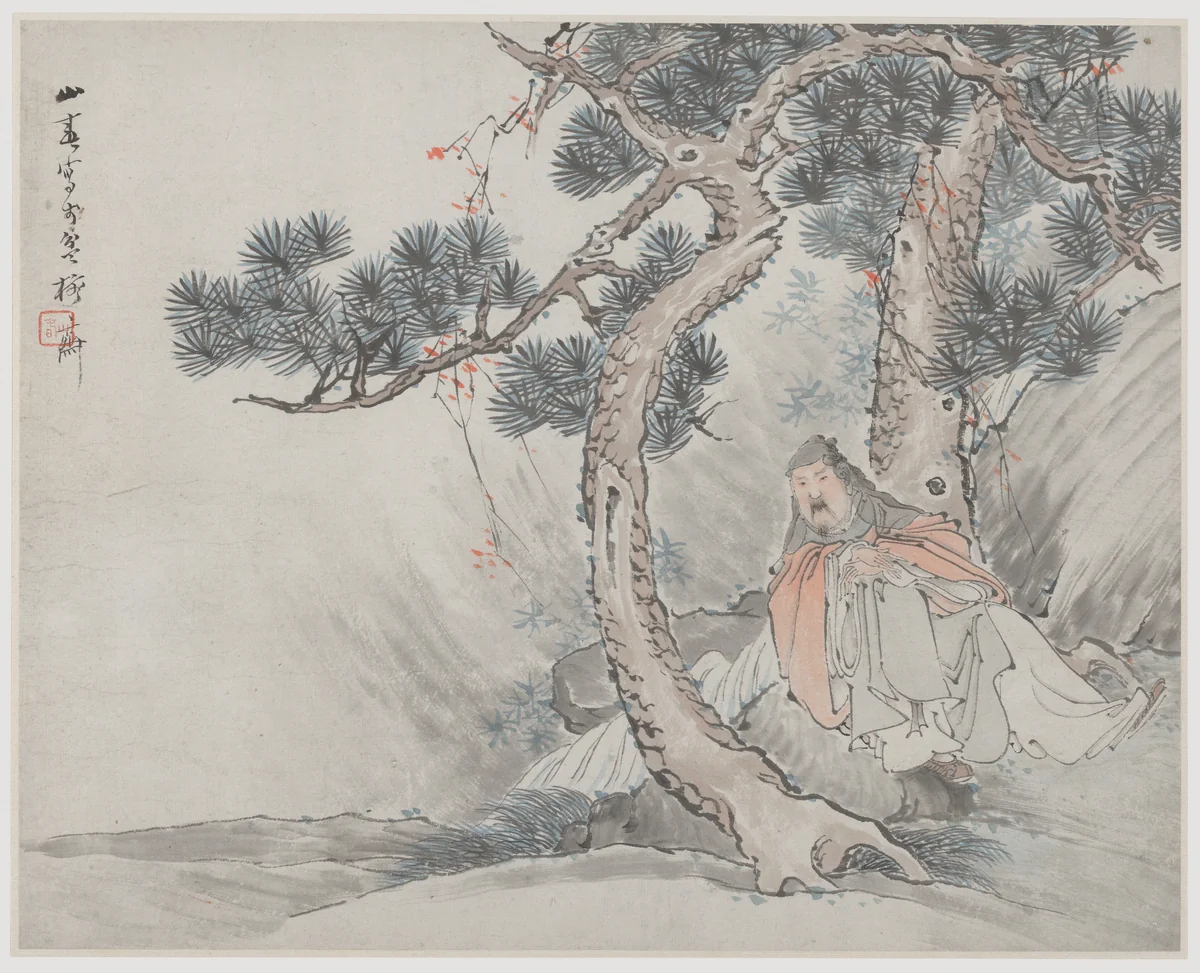 Scholar in Landscape by Sha Fu, painting, 1831-1906