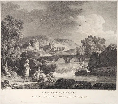 The Old Fortress by Joseph Vernet, print, 1765-1775