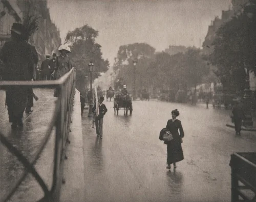 A Snapshot; Paris [street scene] by Alfred Stieglitz, photograph, 1911