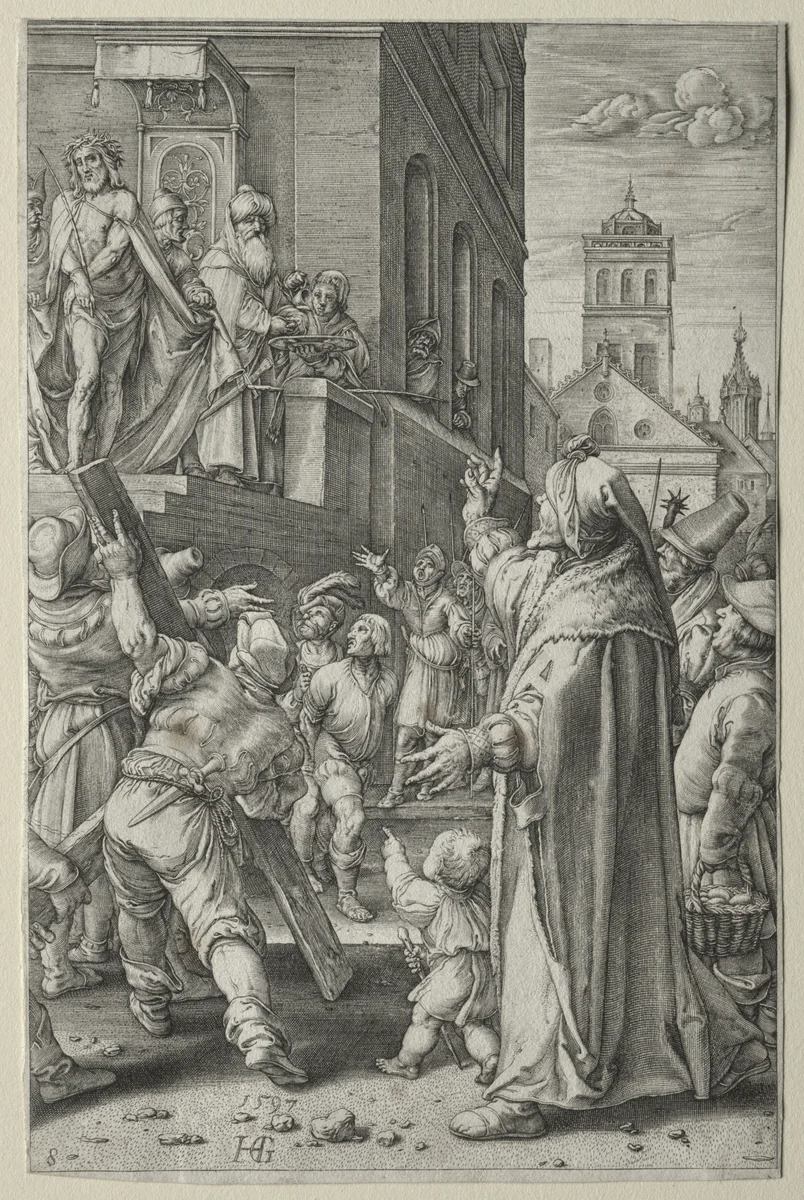The Passion: Ecce Homo by Hendrick Goltzius, print, 1592-1602