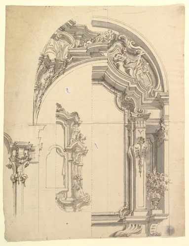 Design for an Altar by anonymous, drawing, 1700-1780