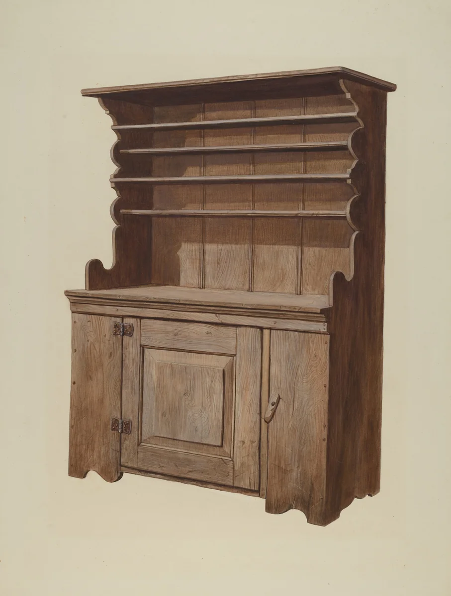 Hutch Dresser by Leslie Macklem, index of american design, 1936