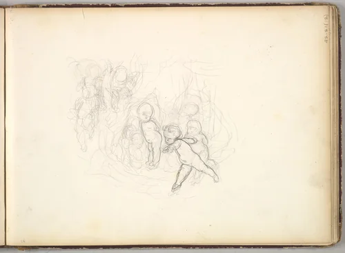 A Group of Children by Frederic Leighton, drawing, 1844-1854