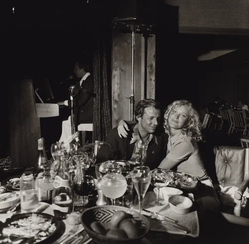 Peter Beard and Margot Ramone, Montauk, New York by Larry Fink, photograph, 1977