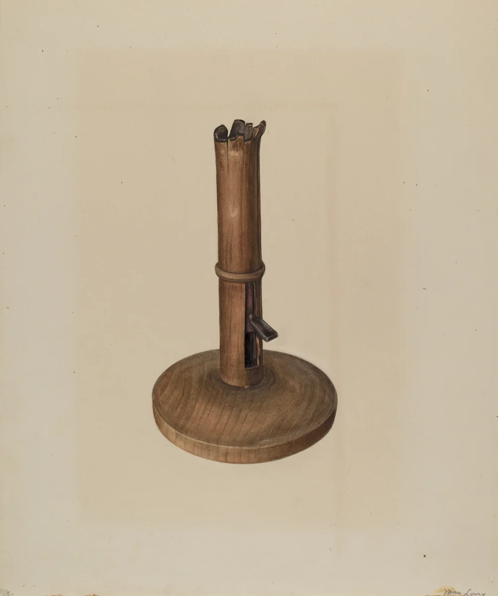 Cherry Candlestick by Mina Lowry, index of american design, 1937