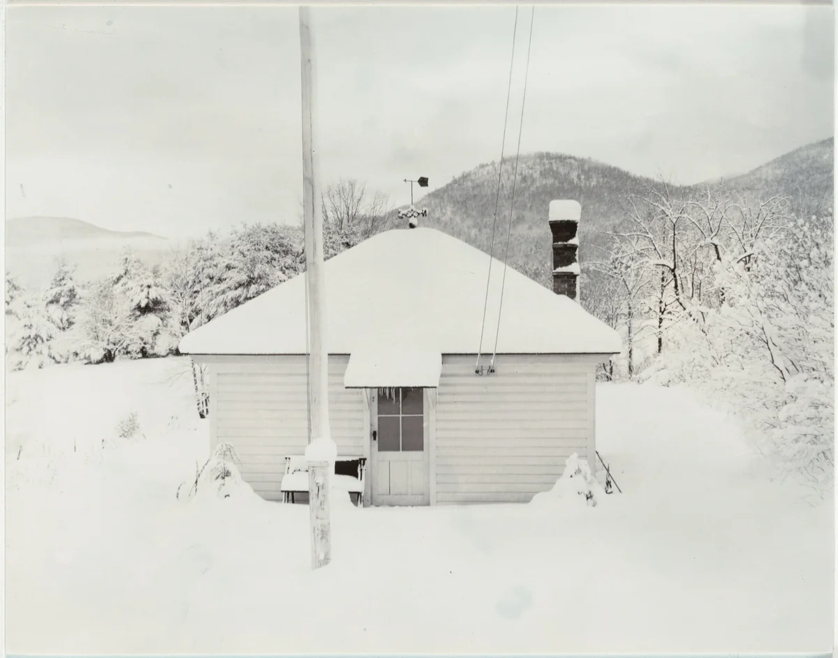 First Snow and the Little House by Alfred Stieglitz, photograph, 1923
