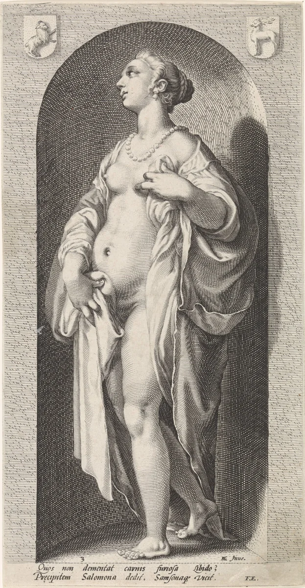 Wellust (Luxuria) by Jacob Matham, print, 1593