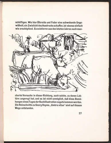 In-text plate from Kirchner Zeichnungen (Kirchner Drawings) by Ernst Ludwig Kirchner, volume, 1925