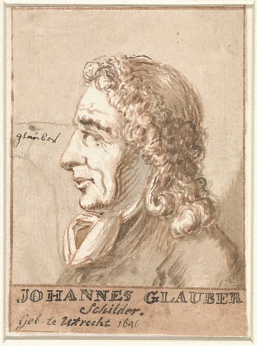 Portret van Johannes Glauber by Tako Hajo Jelgersma, drawing, 1712-1795