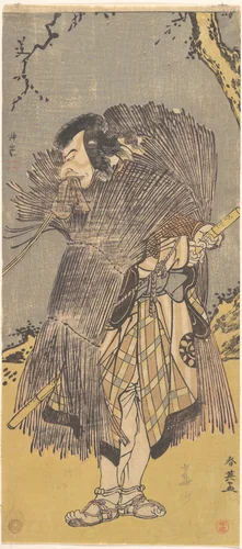 The Second Nakamura Nakazo in the Role of Sadakuro in "Chushingura" by Katsukawa Shun'ei (勝川春英), print, 1795
