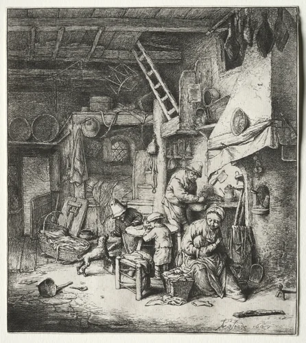 The Family by Adriaen van Ostade, print, 1647