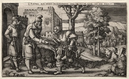 The Prodigal Son by Hans Sebald Beham, print