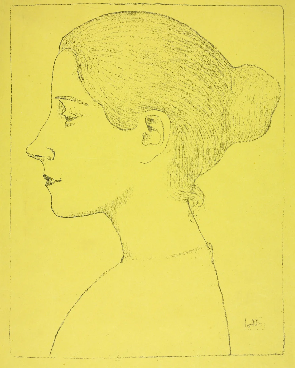 Portrait of a Young Woman (Profil de jeune fille) by Aristide Maillol, print, 1888-1898