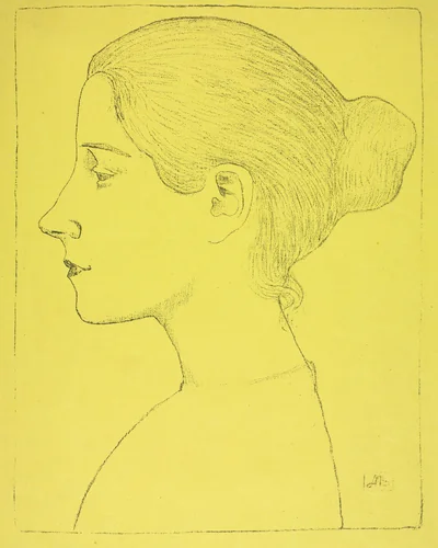 Portrait of a Young Woman (Profil de jeune fille) by Aristide Maillol, print, 1888-1898