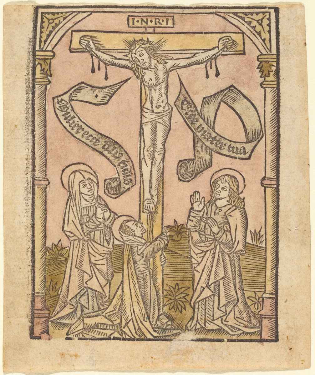 The Crucifixion by French 15th Century, print, 1500