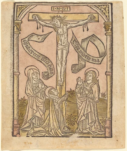The Crucifixion by French 15th Century, print, 1500
