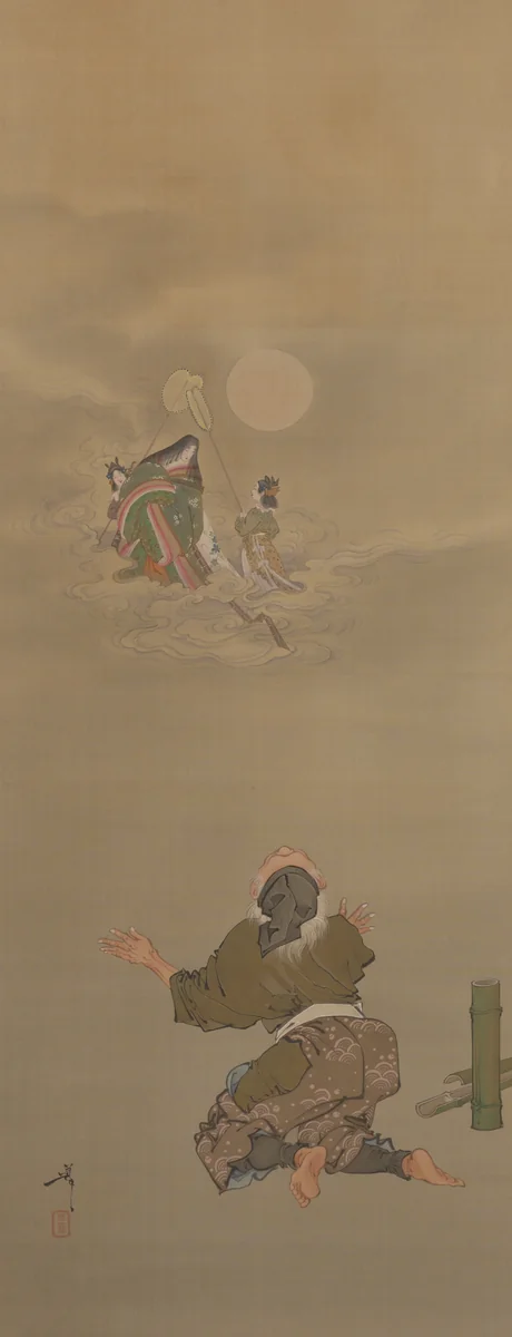 Received Back into the Moon Palace-Taketori (Bamboo Cutter) from the series Twelve Aspects of the Moon by Tsukioka Yoshitoshi, other, 1885-1892