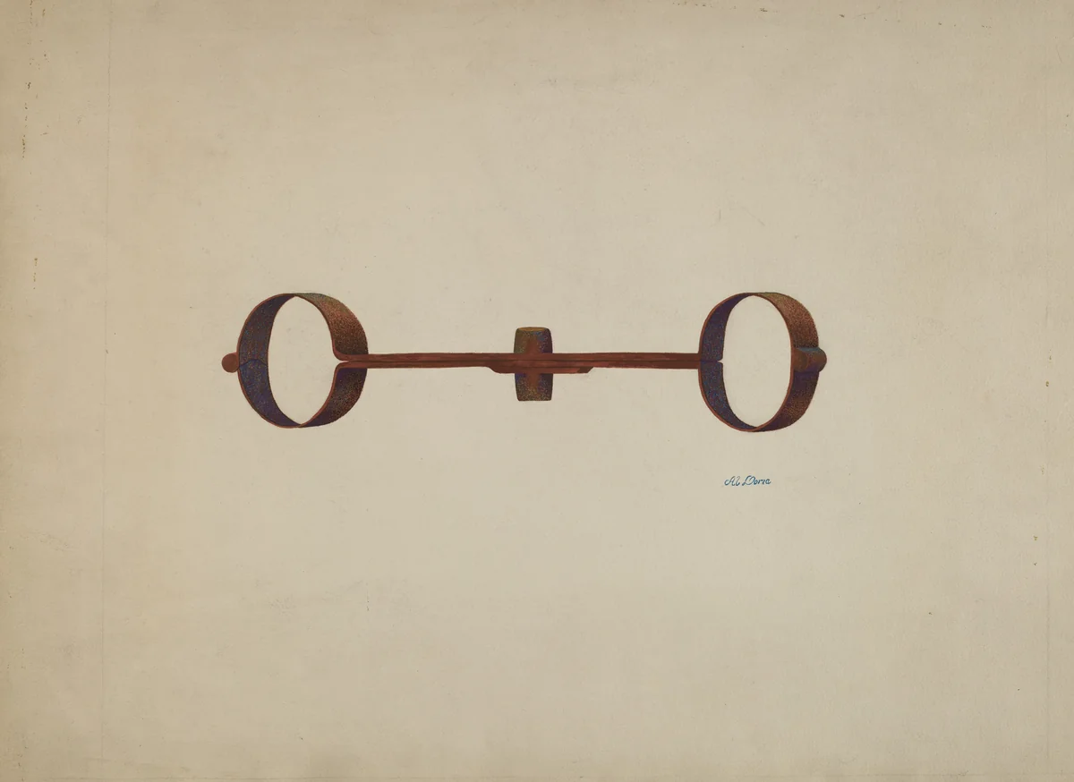 Handcuffs by Al Curry, index of american design, 1935-1942