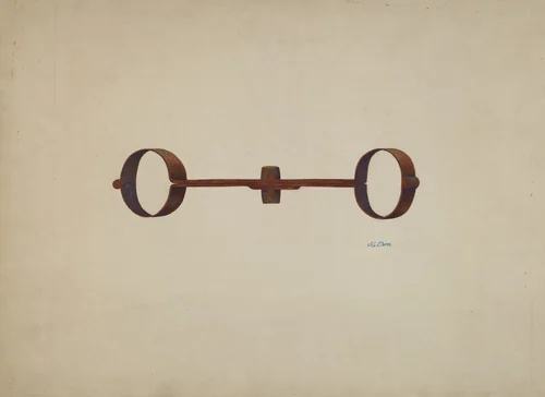 Handcuffs by Al Curry, index of american design, 1935-1942