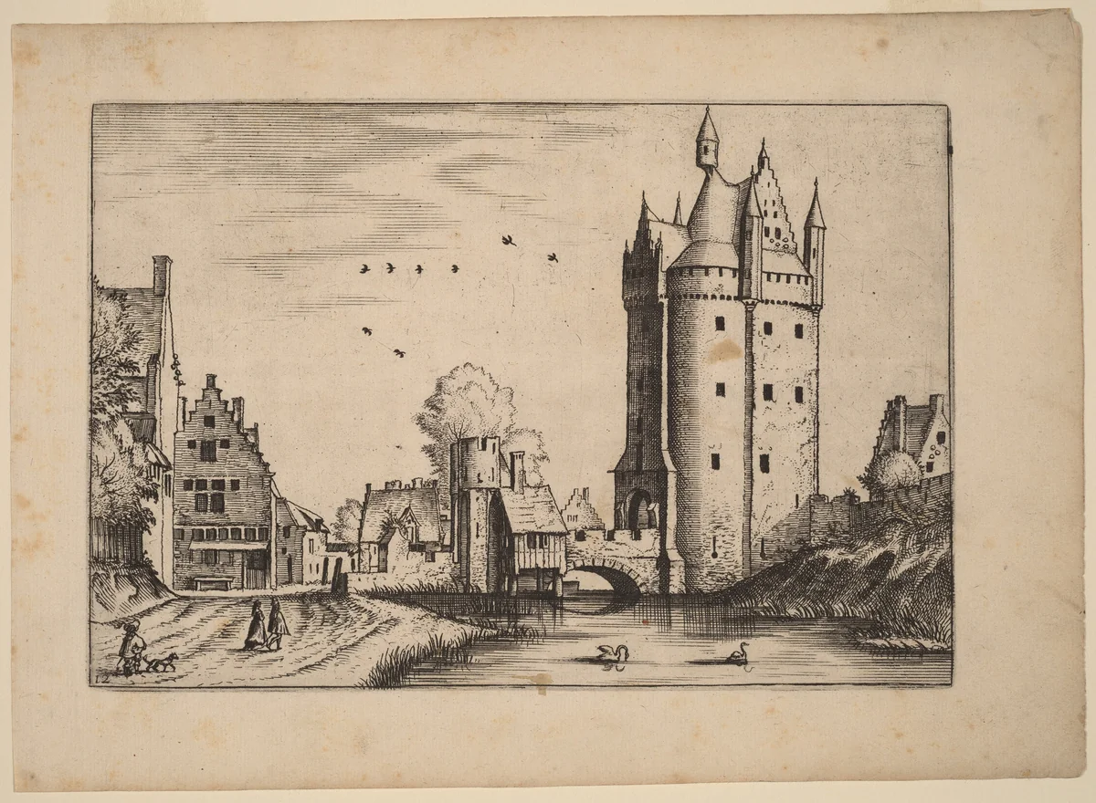 Town Gate with Country Houses by Lucas van Doetechum
Johannes van Doetechum the Elder
Master of the Small Landscapes, print, 1676
