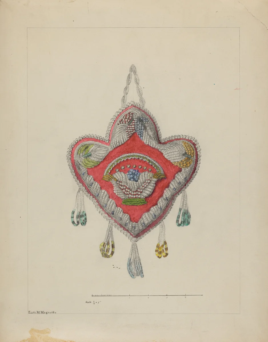 Pin Cushion by Edith Magnette, index of american design, 1936