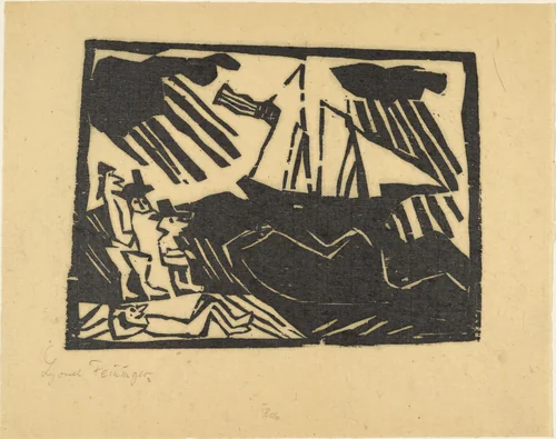 The Yacht Race (Wettsegeln) by Lyonel Feininger, print, 1918