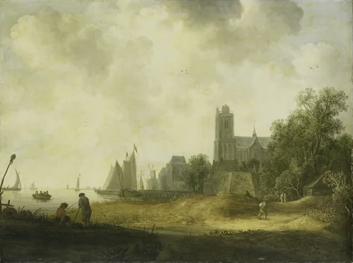 View of Dordrecht by Wouter Knijff, painting, 1643