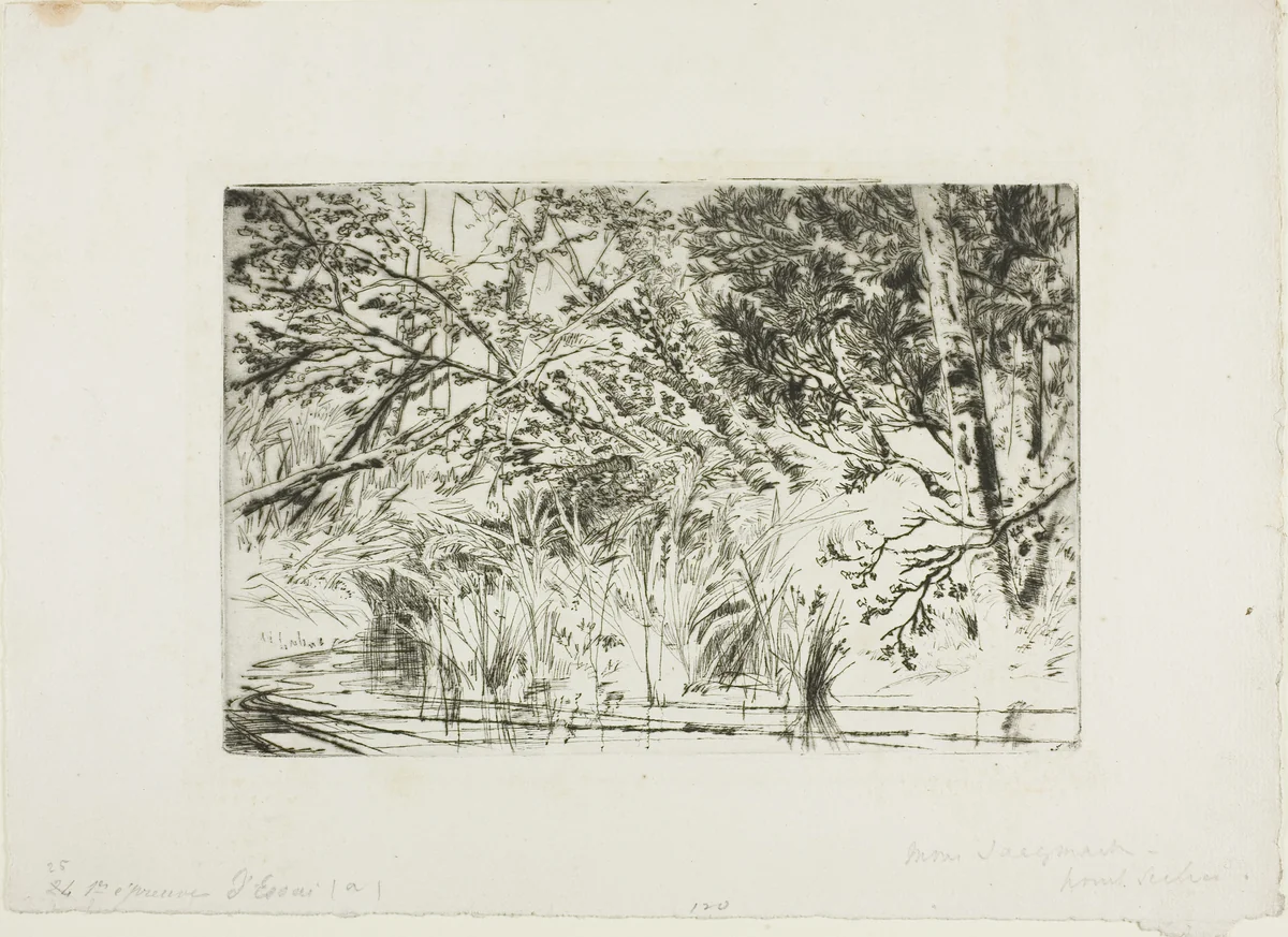 Mouth of a Brook, No. II by Francis Seymour-Haden, print, 1854-1864
