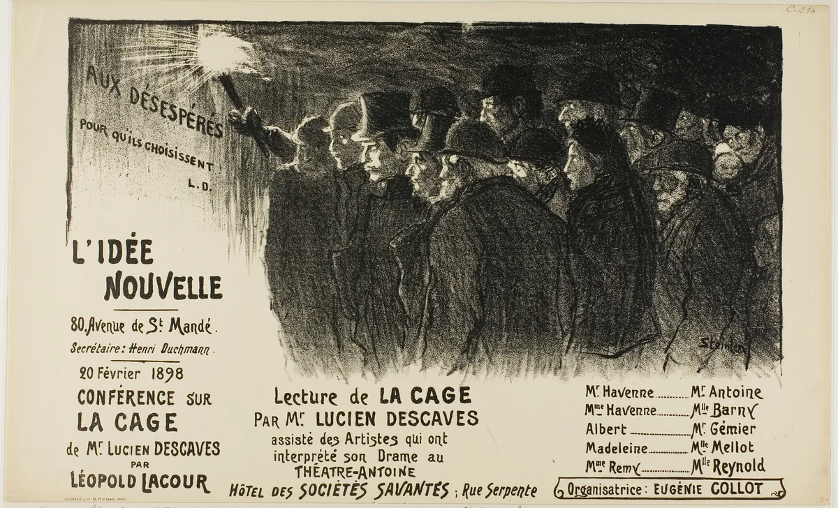 L'Idée Nouvelle by Théophile Alexandre Steinlen, print, 1898