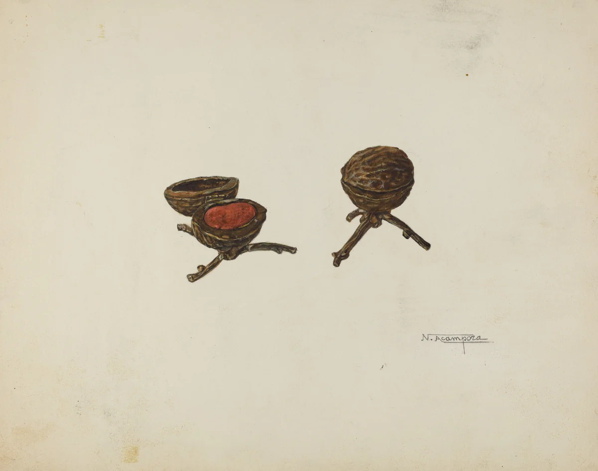Pair of Pin Cushions by Nicholas Acampora, index of american design, 1939