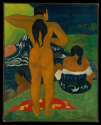 Tahitian Women Bathing by Paul Gauguin, painting, 1892