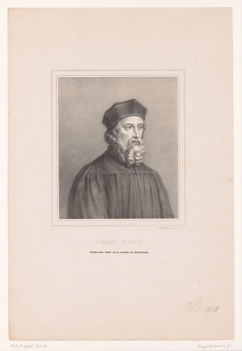Portret van Johannes Hus by anonymous, print, 1816-1839