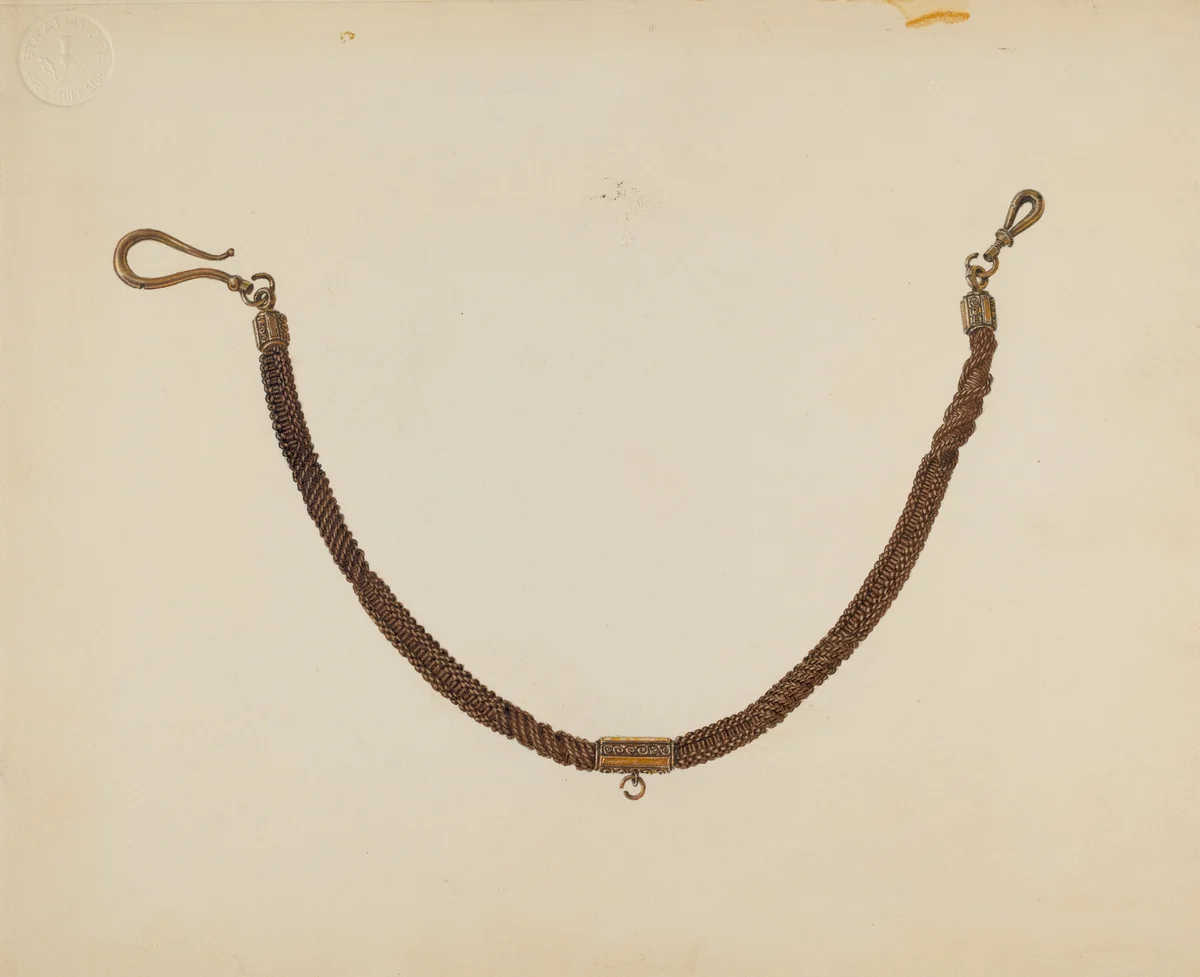 Man's Watch Chain by Irene Lawson, index of american design, 1939