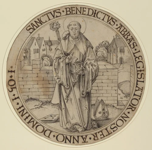Saint Benedict by Hans Süss von Kulmbach, drawing, 1510-1515